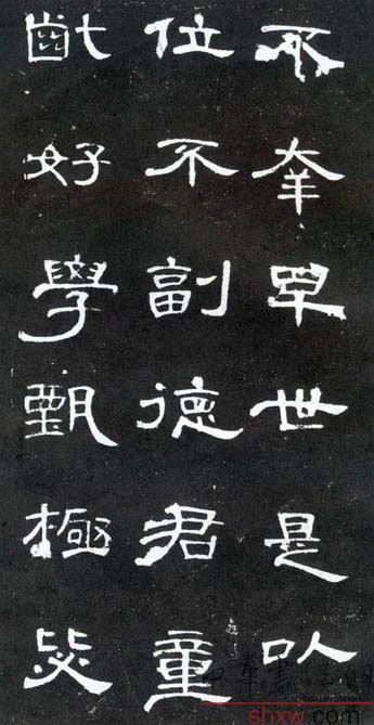 释文：不羍(幸)早世是以位不副德君童龀好学甄极毖