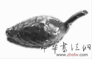 鹅颈形白瓷漆银粉砚滴