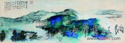 张大千 灵岩山色图 纸本设色 1981年 该作为龙美术馆藏品