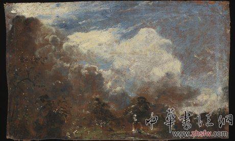 英国V&A博物馆康斯特布尔作品画后藏画