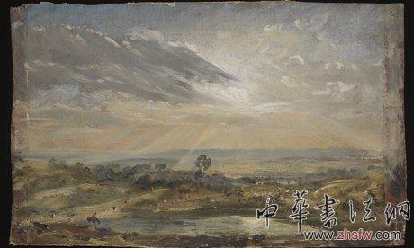 英国V&A博物馆康斯特布尔作品画后藏画