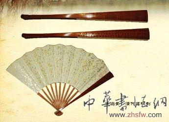 图片说明:清扇骨，清代葛桐刻