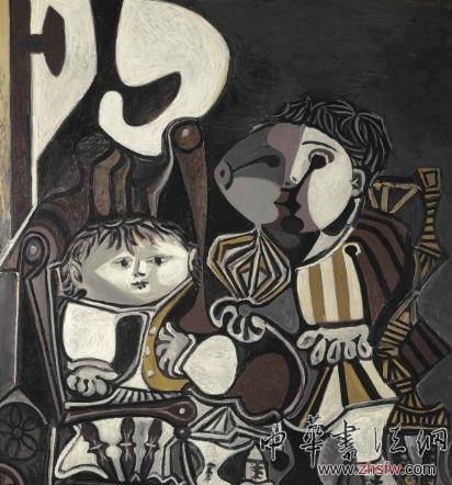 毕加索作品《两个小孩》