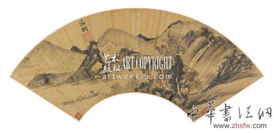 文征明-垂钓图“嘉树堂”明人藏扇专场 北京匡时供图