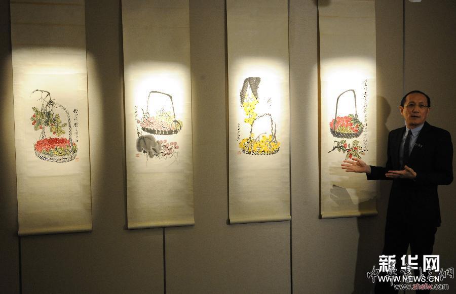 （服务专线）（1）齐白石、张大千和徐悲鸿等画作将亮相香港苏富比春季拍卖