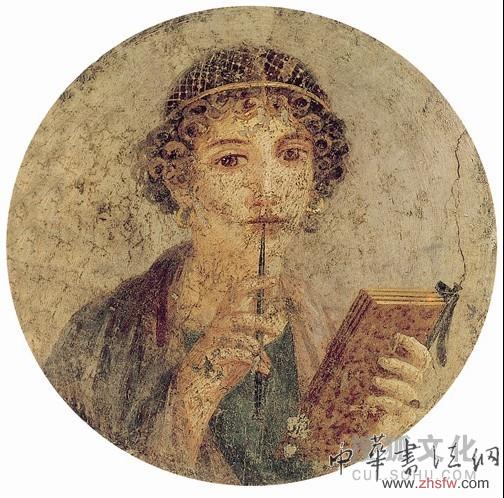 不知为什么，庞贝壁画中表现的日常生活总是让我叹息，世俗美意，千姿万态，最终不敌瞬间一劫，化为灰烬。对于那些传说中的女卜者来说，她们到底能预言什么呢？这个握笔执书的女人也许能以诗艺知会将要到来的毁灭，但神的旨意让她暂时做一位密使，此刻唯有选择守口如瓶。