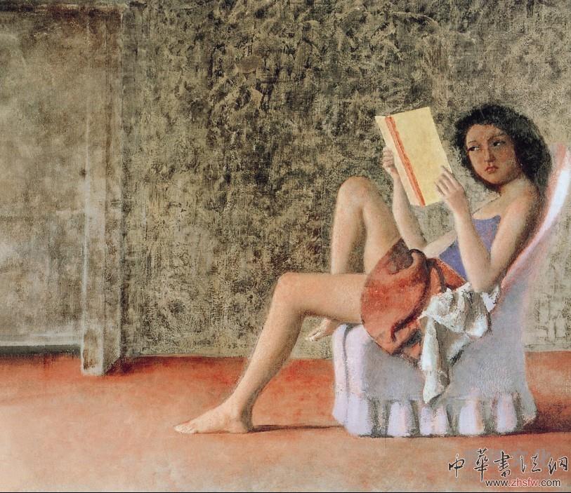 在巴尔蒂斯笔下，女孩们读书、照镜、玩牌，这些私密的行为和外部世界脱离了干系，自我专注于轻蔑的欢快。其实，行为本身并不重要，重要的是她们行使行为的身体语言，总带有反抗禁忌事物的刺激味道--没有一个阅读的姿态像她们这样别扭，简直让人无法忍受。如果这算得上是一种调皮的话，那么它的本质是什么呢？在色欲与无耻怠惰的畛域里，诱引和献身是一道青春期的算术题，而我们的所有解答都不正确，永远陷入绘画的“洛丽塔猜想”不能自拨。这些发生在房间里的故事是虚假，是诡计，是圈套，是谜，它存心使看得见的世界乃至书本存在，但又全然不可信。（节选自徐累《东方艺术-大家》）