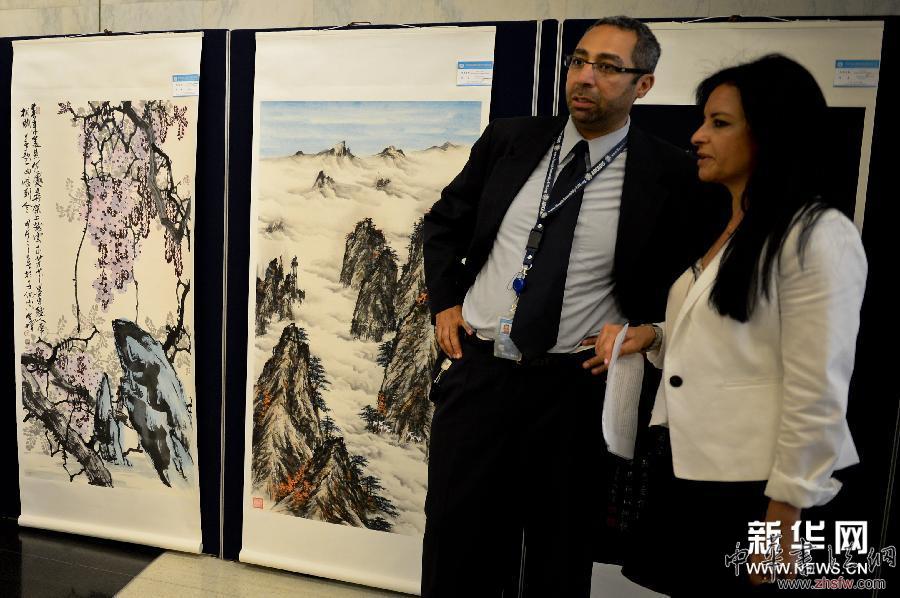 （国际）（1）联合国总部展出中国书画作品