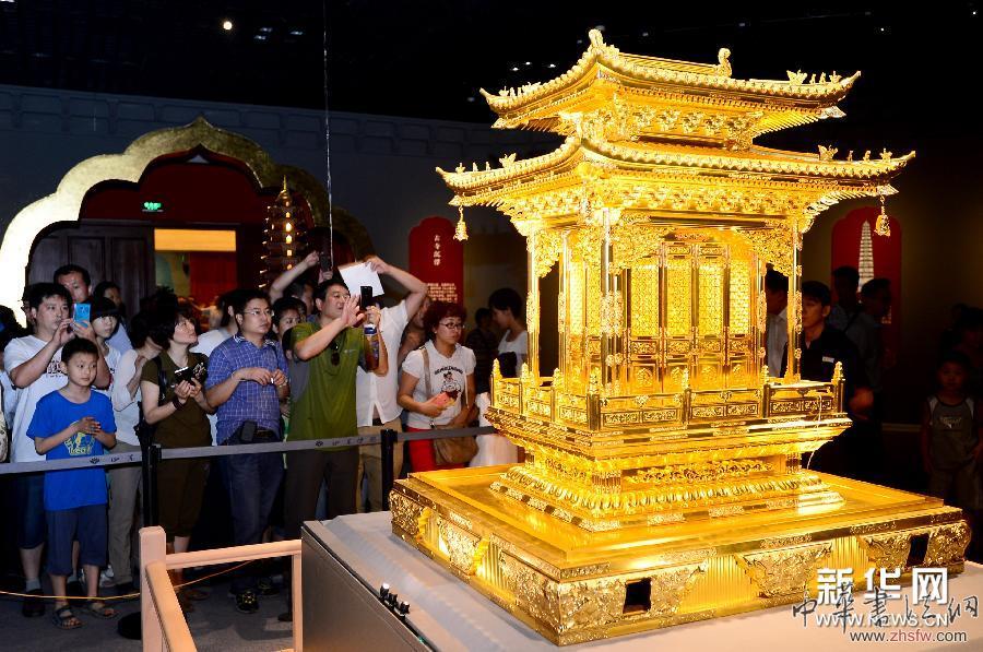 （XHDW）（1）山东举办“盛世佛光——汶上宝相寺塔地宫出土佛教文物展”