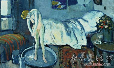 毕加索《蓝色房间》被发现画中画：暗藏男子肖像