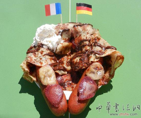 美艺术家巧手混搭各国美食重现世界杯