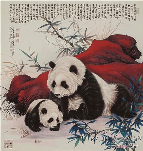 中国当代艺术鬼才田七国宝熊猫系列作品网络联盟展