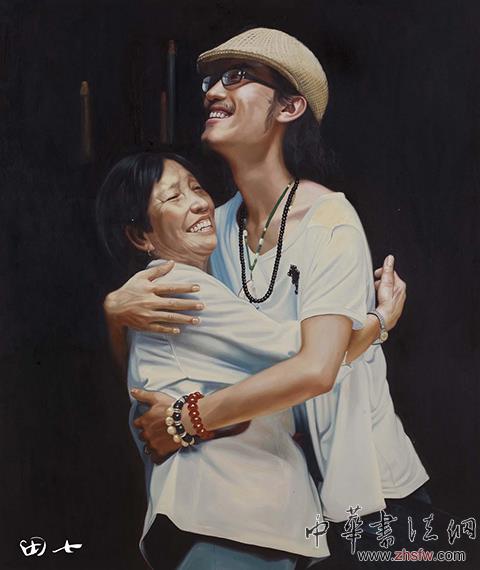 中国当代艺术鬼才田七油画人物系列作品赏析
