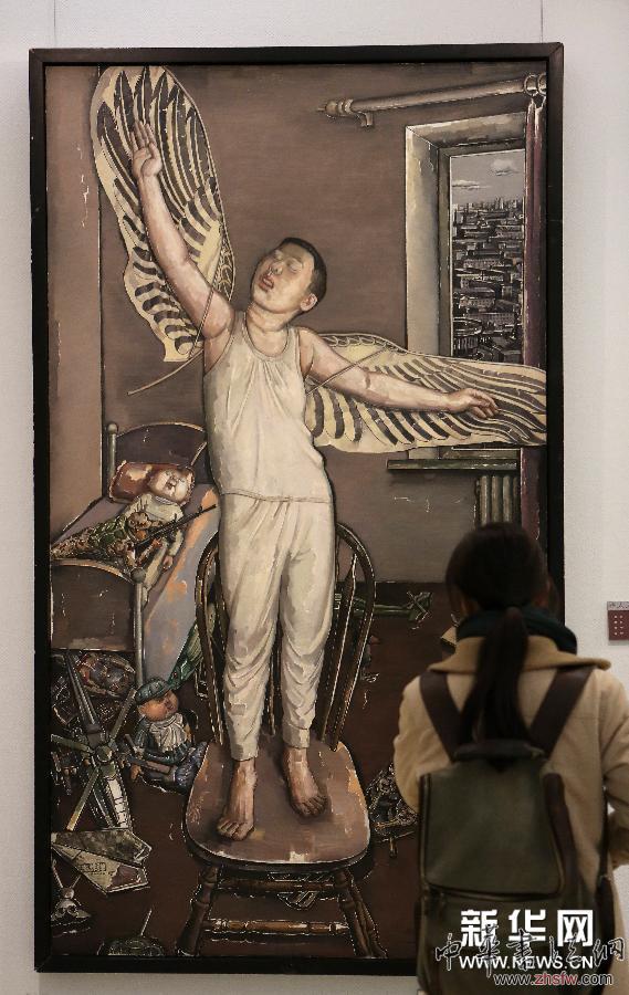 （晚报）画家韩大为油画展沈阳开展