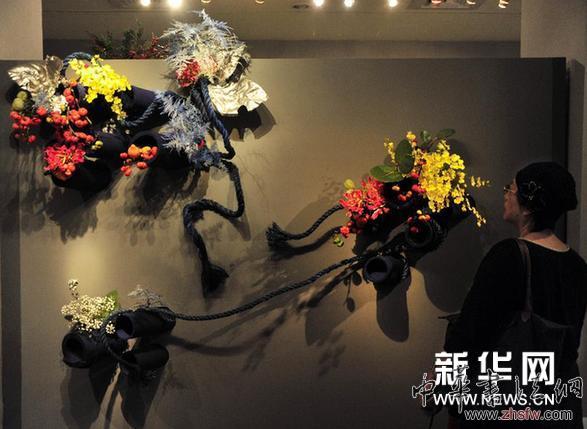 #（晚报）（1）“异常邂逅”插花艺术展在台北开展