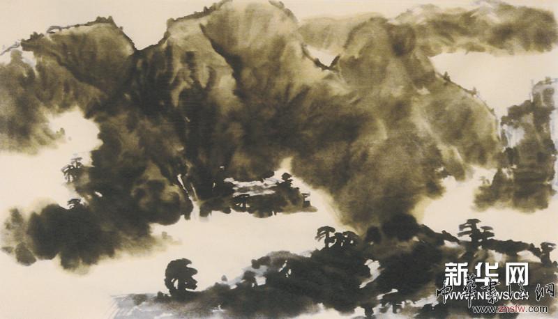 云净山浮翠 73×44cm 国画