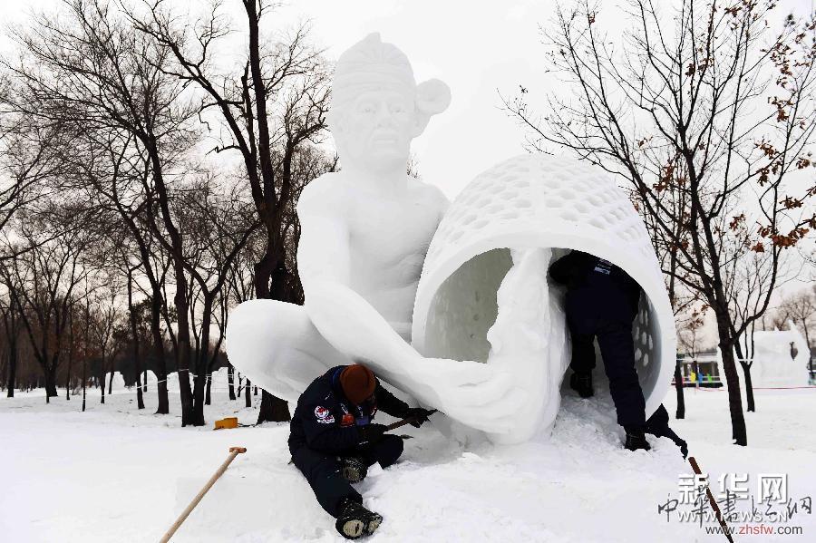 （文化）（4）第20届哈尔滨国际雪雕赛落幕