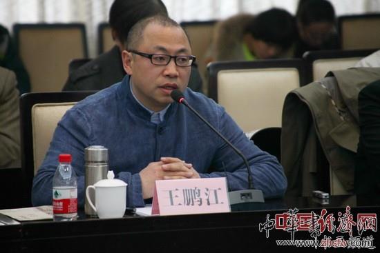中国邮电大学教授、艺术学博士后王鹏江发言 中国经济网记者李冬阳摄