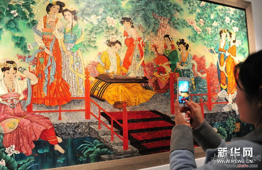 （晚报）（1）陈文灿漆画水墨画展在福建省美术馆举行