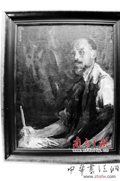 李铁夫作品《冯钢百》。