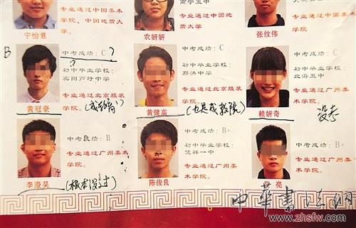 美术中学招生宣传作假 落榜生被吹成名牌大学生