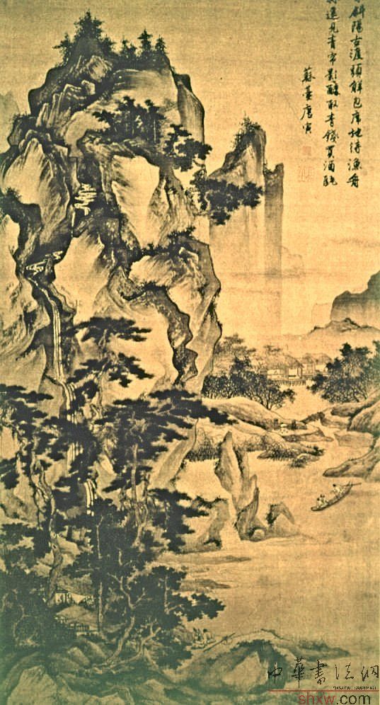唐寅山水作品选--中华书法网——中国书法大型门户