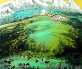 放怀丹青写山川
