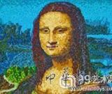 美国艺术家用彩色糖豆复制蒙娜丽莎