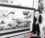 山西优雅绣娘一幅作品最高卖52万元（图）