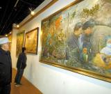 新玉树 新家园 地震一周年美术书法摄影展开幕